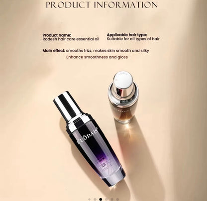 L'UÔDAIS 80ml Leave-on Fragrance Hair Oil - Contains macadamia nut and olive oil, with a rich, long-lasting floral scent. Moisturizing and non-greasy, designed for dry, frizzy hair. Provides lightweight styling and damage repair. Anti-frizz.