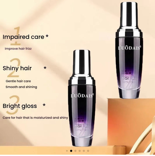 L'UÔDAIS 80ml Leave-on Fragrance Hair Oil - Contains macadamia nut and olive oil, with a rich, long-lasting floral scent. Moisturizing and non-greasy, designed for dry, frizzy hair. Provides lightweight styling and damage repair. Anti-frizz.